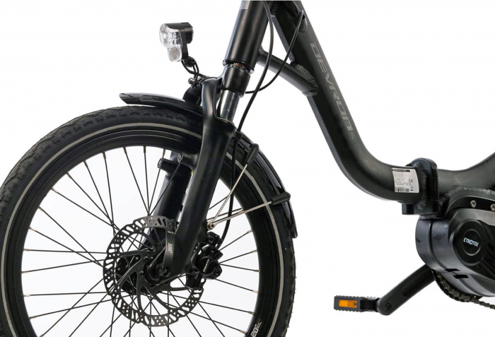 Bicicleta electrica pliabila 20" DEVRON 20126, cadru aluminiu, manete secventiale, frane hidraulice, 7 viteze [3]