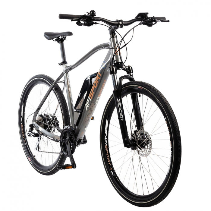 Bicicleta electrica Urban 28" AFISPORT C1.7, cadru aluminiu, manete secventiale, frane hidraulice, 24 viteze [2]