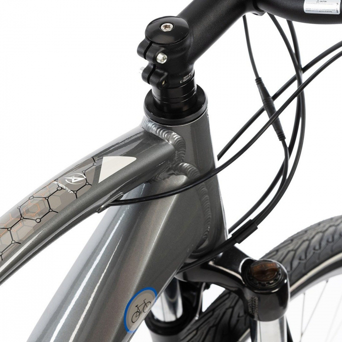 Bicicleta electrica Urban 28" AFISPORT C1.7, cadru aluminiu, manete secventiale, frane hidraulice, 24 viteze [4]