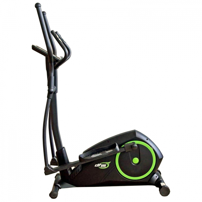 Bicicleta eliptica DHS3729,, control digital cu Power Management System, sens dublu de pedalare, negru/verde [5]