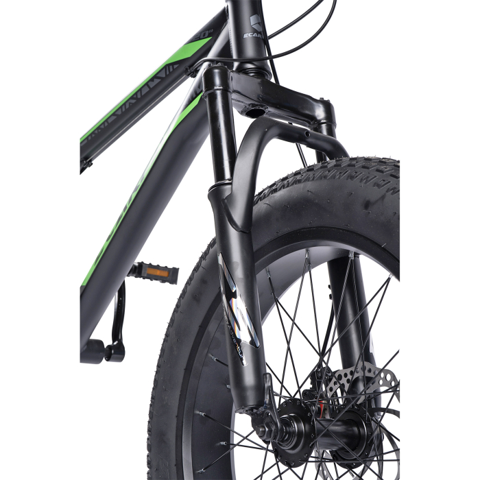 Bicicleta Fat Bike 20" CARPAT Nunu, cadru otel 13.5", manete RevoShift, frane disc, 7 viteze, varsta 7-10 ani  [4]