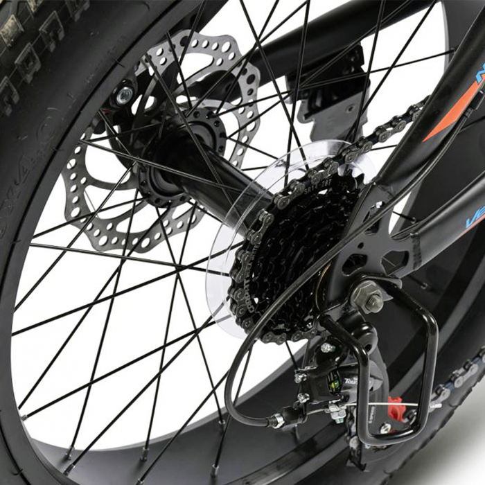 Bicicleta Fat Bike 20" VELORS Hercules, cadru otel 13.5", manete RevoShift, frane disc, 7 viteze [9]