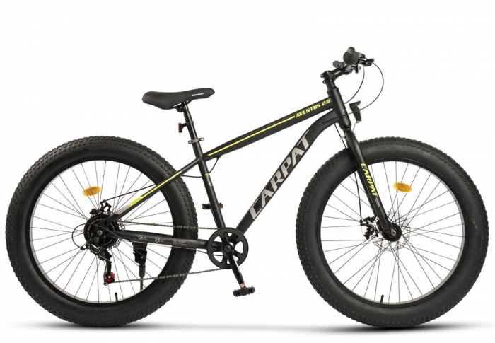 Bicicleta Fat Bike 26" CARPAT Aventus 2.6, cadru otel, manete RevoShift, frane disc, 7 viteze [2]