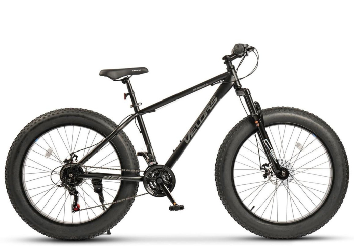 Bicicleta Fat Bike 26" VELORS Hercules, cadru otel, manete RevoShift, frane disc, 21 viteze [2]