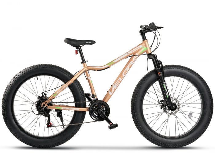 Bicicleta Fat Bike 26" VELORS Mars, cadru otel 17", manete RevoShift, frane disc, 21 viteze [2]