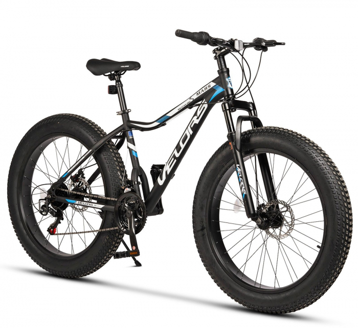 Bicicleta Fat Bike 26" VELORS Mars, cadru otel 17", manete RevoShift, frane disc, 21 viteze [1]