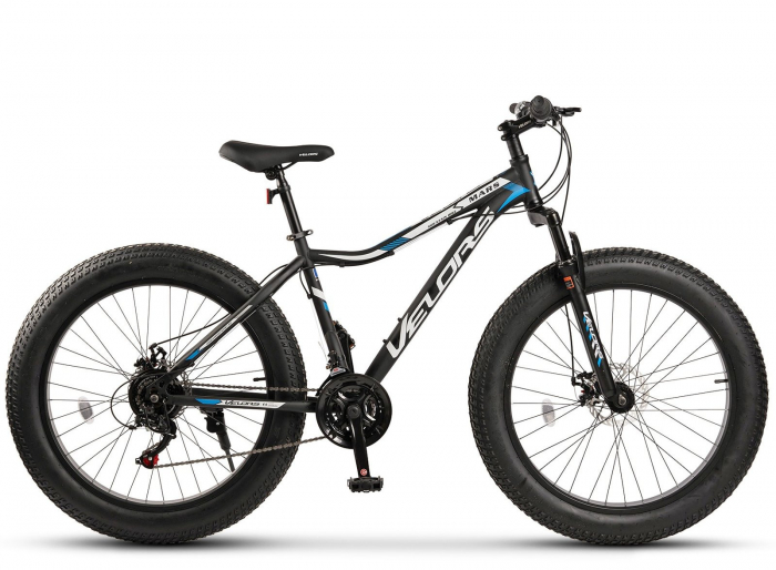 Bicicleta Fat Bike 26" VELORS Mars, cadru otel 17", manete RevoShift, frane disc, 21 viteze [2]