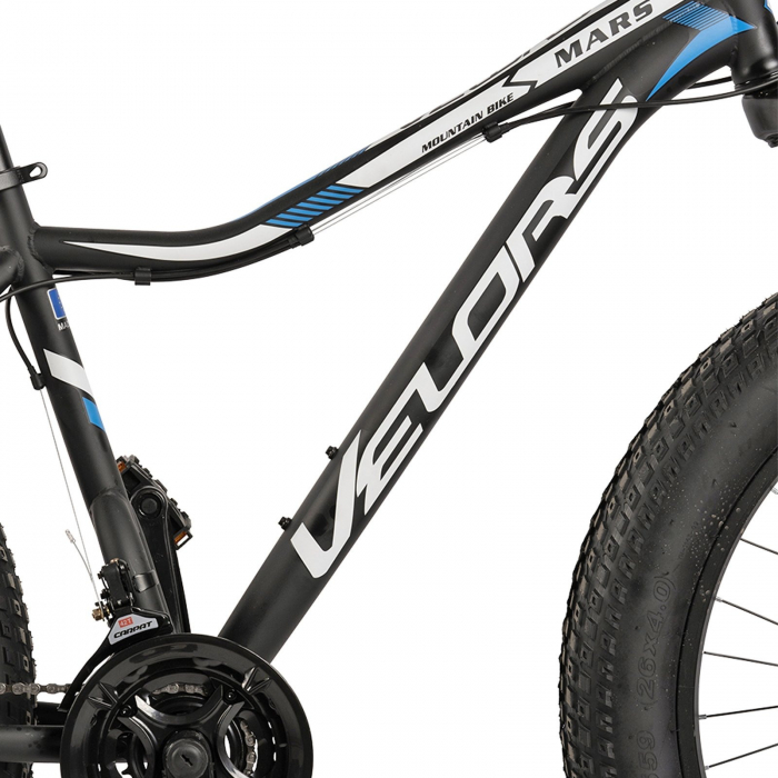 Bicicleta Fat Bike 26" VELORS Mars, cadru otel 17", manete RevoShift, frane disc, 21 viteze [10]