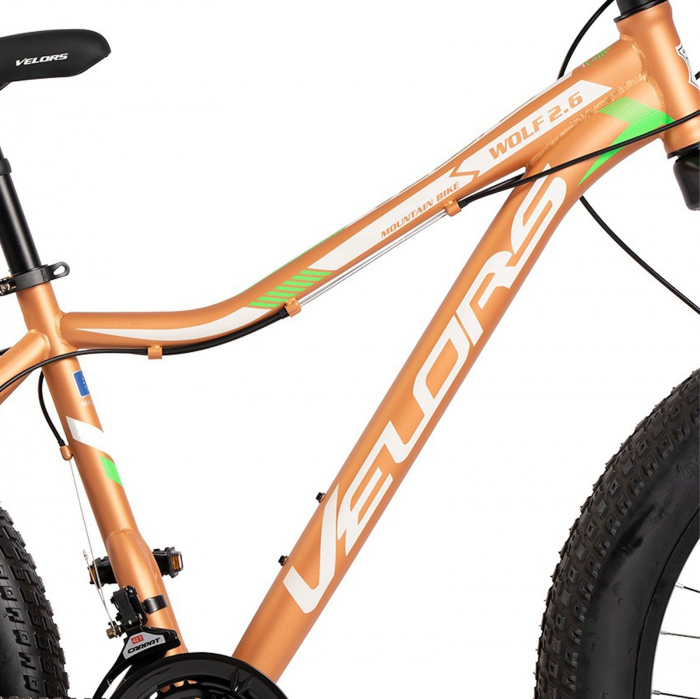 Bicicleta Fat Bike 26" VELORS Wolf 2.6, cadru otel, manete RevoShift, frane disc, 21 viteze [10]