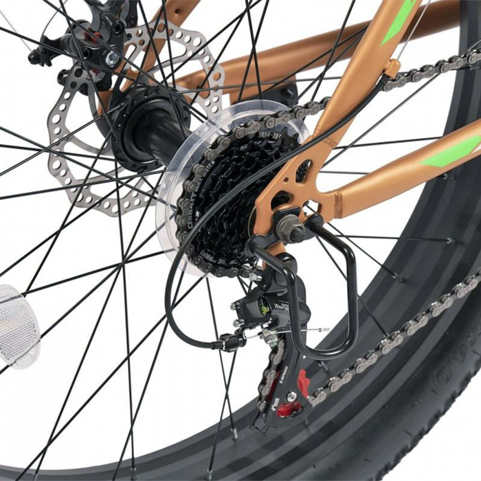 Bicicleta Fat Bike 26" VELORS Wolf 2.6, cadru otel, manete RevoShift, frane disc, 21 viteze [8]