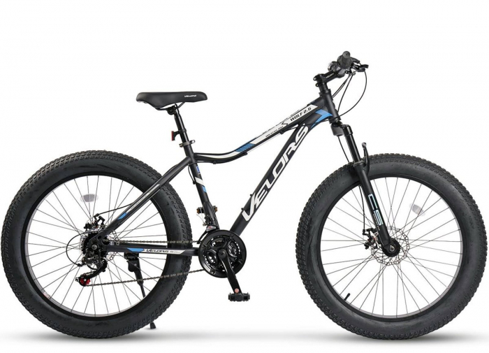 Bicicleta Fat Bike 26" VELORS Wolf 2.6, cadru otel, manete RevoShift, frane disc, 21 viteze [2]