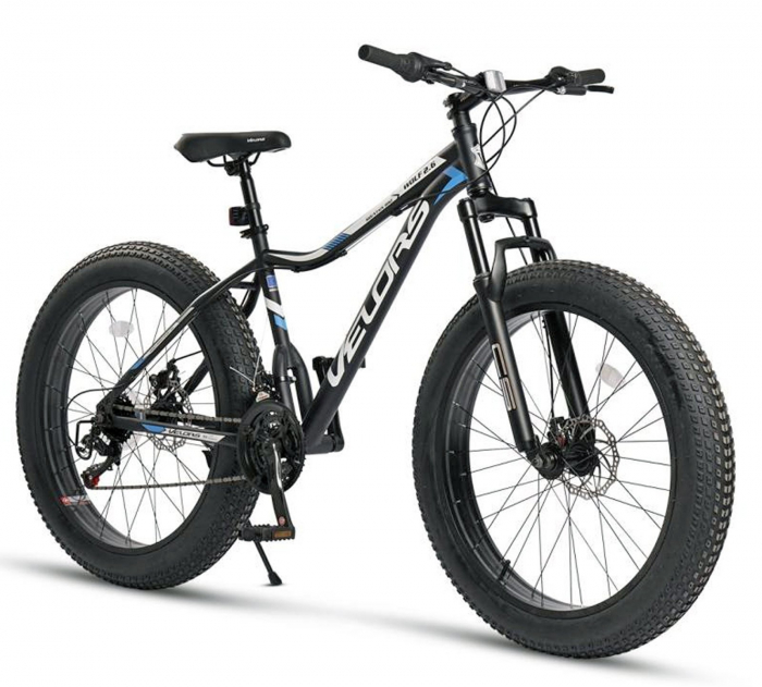 Bicicleta Fat Bike 26" VELORS Wolf 2.6, cadru otel, manete RevoShift, frane disc, 21 viteze [1]