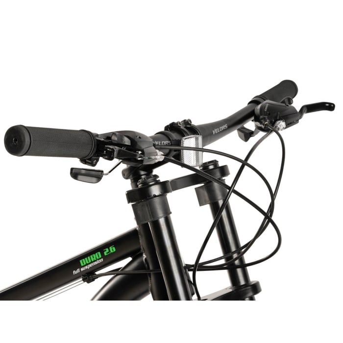 Bicicleta Fat Bike full-suspension 26" VELORS Duro 2.6, cadru otel 17", manete secventiale, frane disc, 21 viteze [5]