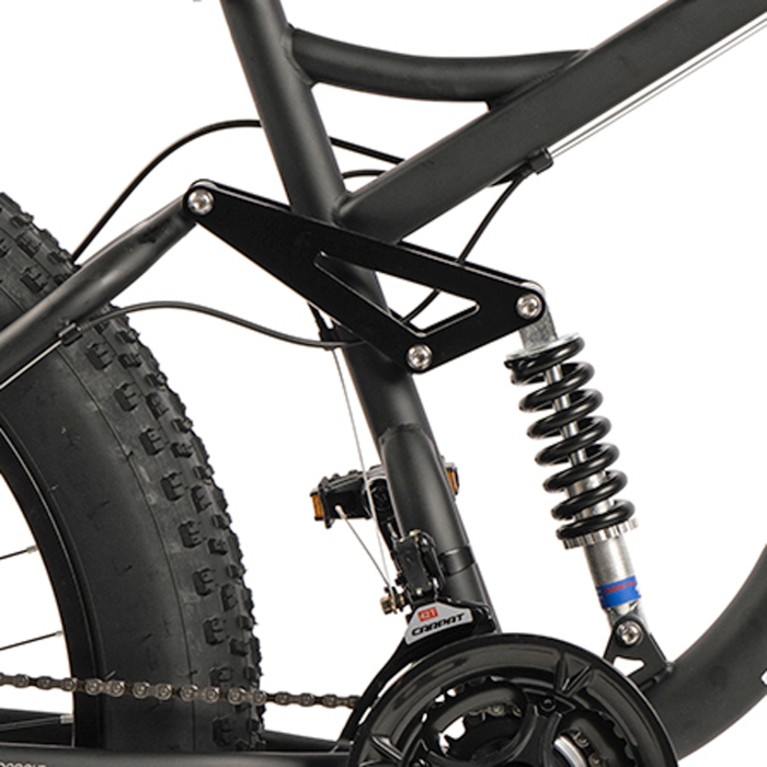 Bicicleta Fat Bike full-suspension 26" VELORS Duro 2.6, cadru otel 17", manete secventiale, frane disc, 21 viteze [11]