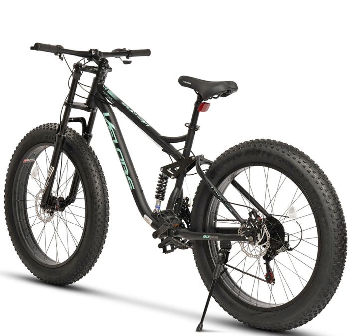 Bicicleta Fat Bike full-suspension 26" VELORS Duro 2.6, cadru otel 17", manete secventiale, frane disc, 21 viteze [3]