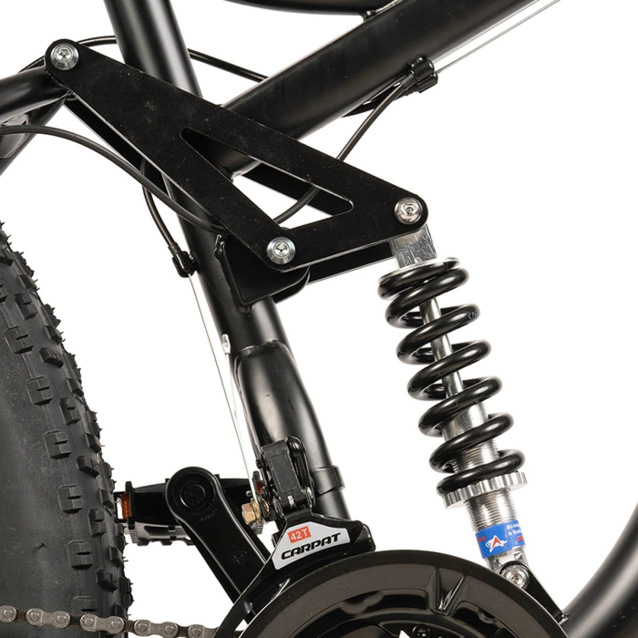 Bicicleta Fat Bike full-suspension 26" VELORS Duro 2.6, cadru otel 17", manete secventiale, frane disc, 21 viteze [10]