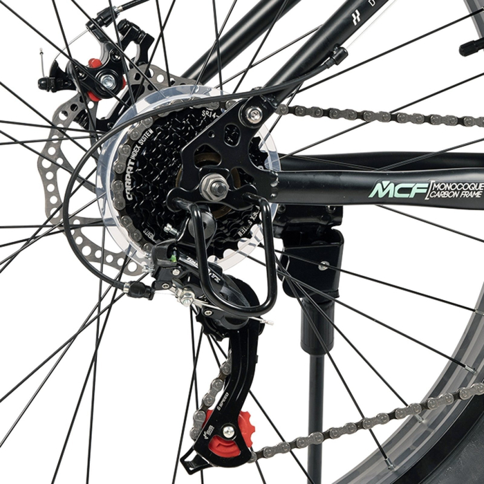 Bicicleta Fat Bike full-suspension 26" VELORS Duro 2.6, cadru otel 17", manete secventiale, frane disc, 21 viteze [9]