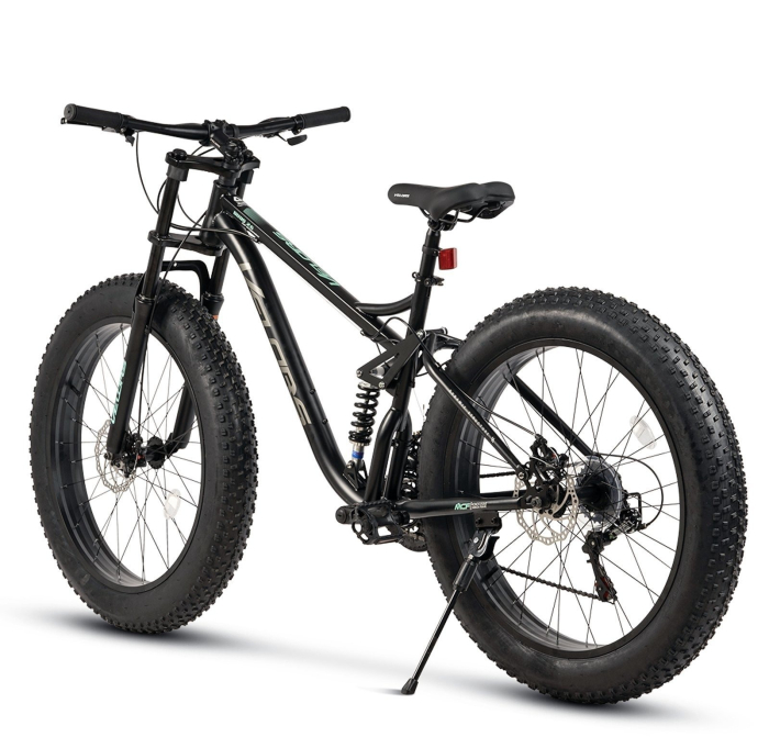 Bicicleta Fat Bike full-suspension 26" VELORS Duro 2.6, cadru otel 17", manete secventiale, frane disc, 21 viteze [3]