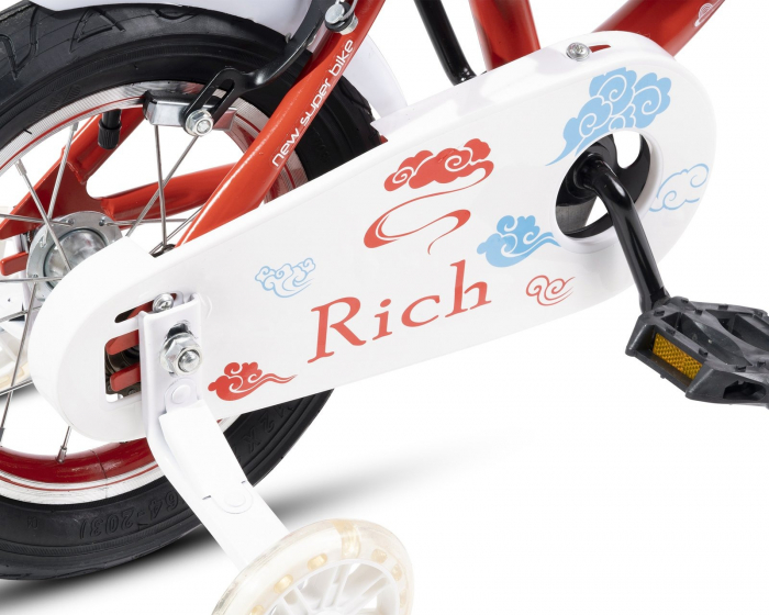 Bicicleta copii 12" RICH BABY R1208A rosu, varsta 2-4 ani [6]