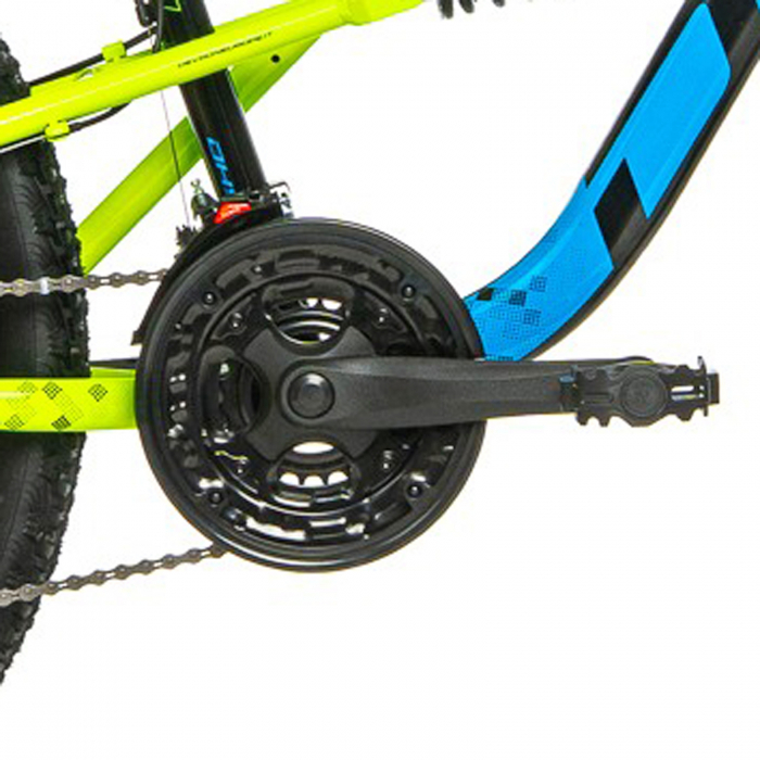 Bicicleta MTB-FS 26" DHS Flash, cadru otel 15.5", manete revoshift, frane disc, 18 viteze, negru/verde [8]