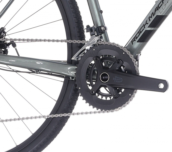 Bicicleta gravel 28" ROCK MACHINE Lukk 40, cadru aluminiu, manete ergopower, frane disc, 20 viteze, gloss granite green [10]