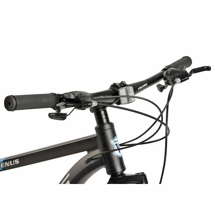 Bicicleta MTB-HT 26" VELORS Venus, cadru aluminiu 17", manete secventiale, frane disc, 21 viteze, negru/albastru [5]