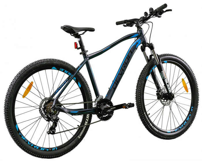 Bicicleta MTB-HT 27.5" DEVRON RIddle RM0.7, cadru aluminiu 19.5", manete secventiale, frane hidraulice, 21 viteze, gri/albastru [3]