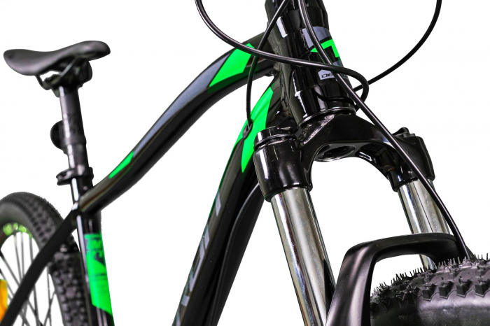 Bicicleta MTB-HT 27.5" DEVRON RIddle RM0.7, cadru aluminiu 16.5", manete secventiale, frane hidraulice, 21 viteze, negru/verde [4]