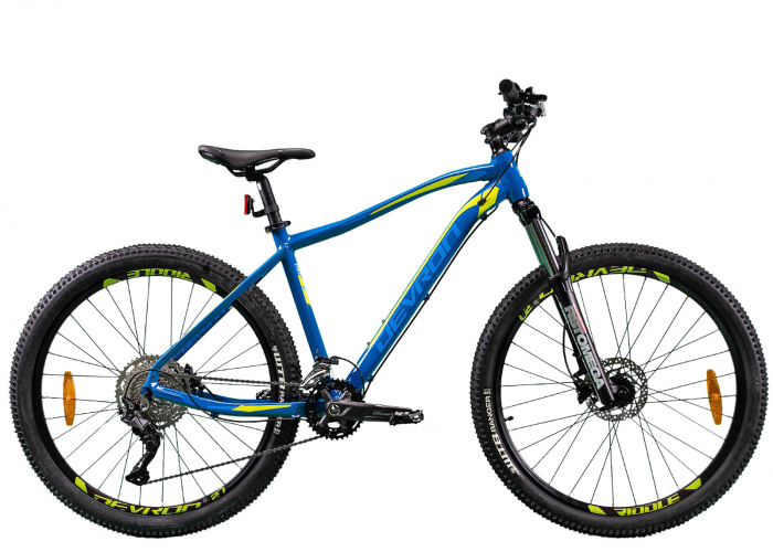 Bicicleta MTB-HT 27.5" DEVRON Riddle RM3.7, cadru aluminiu 19.5", manete secventiale, frane hidraulice, 20 viteze, albastru [2]