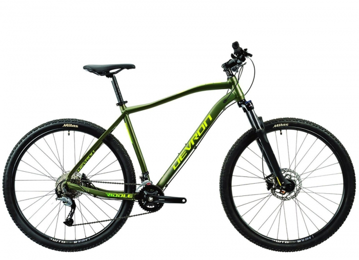 Bicicleta MTB-HT 27.5" DEVRON Riddle RM3.7, cadru aluminiu 18", manete secventiale, frane hidraulice, 18 viteze, verde [2]