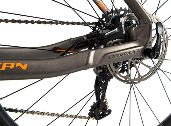 Bicicleta MTB-HT 29" DEVRON Vulcan 2.9, cadru aluminiu 18", manete secventiale, frane hidraulice, 22 viteze, gri/portocaliu [6]