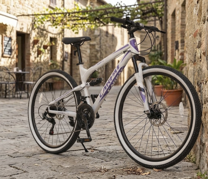 Bicicleta MTB-FS 24" CARPAT X6, cadru otel 15", manete secventiale, frane disc, 21 viteze [13]