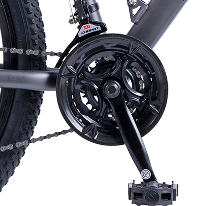 Bicicleta MTB-FS 24" E-CARPAT, cadru otel 14.5", manete revoshift, frane disc, 21 viteze [6]