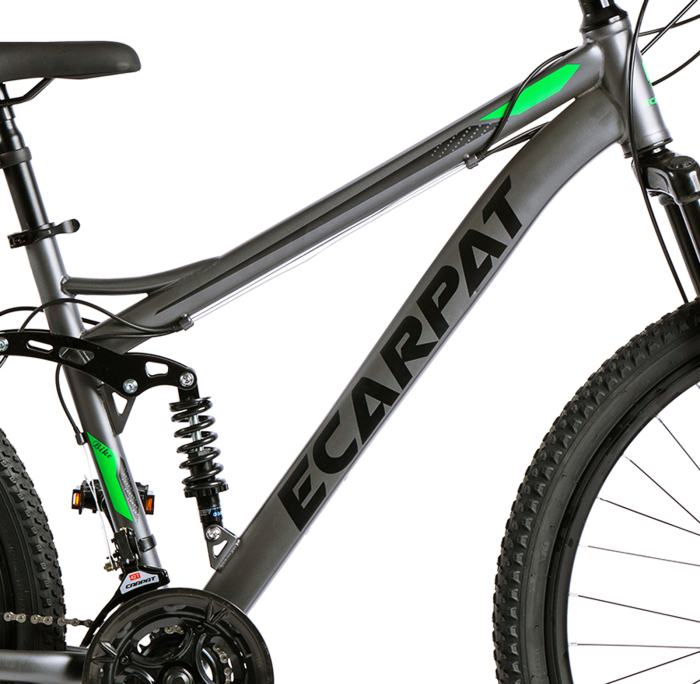 Bicicleta MTB-FS 24" E-CARPAT, cadru otel 14.5", manete revoshift, frane disc, 21 viteze [11]