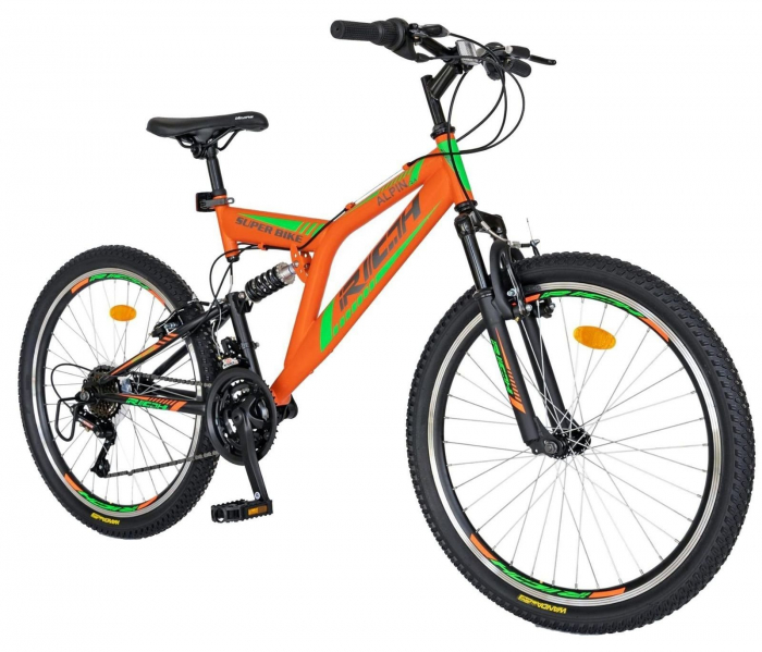 Bicicleta MTB-FS 24" RICH Alpin 2.4, cadru otel 16.5", frane V-Brake, 18 viteze [2]
