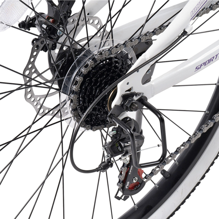 Bicicleta MTB-FS 26" CARPAT X6, cadru otel 16.5", manete secventiale, frane disc, 21 viteze [8]