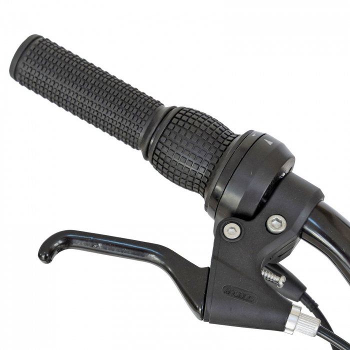 Bicicleta MTB-FS 26" RICH Alpin 2.6, cadru otel 17", frane V-Brake, 18 viteze, negru/portocaliu [5]