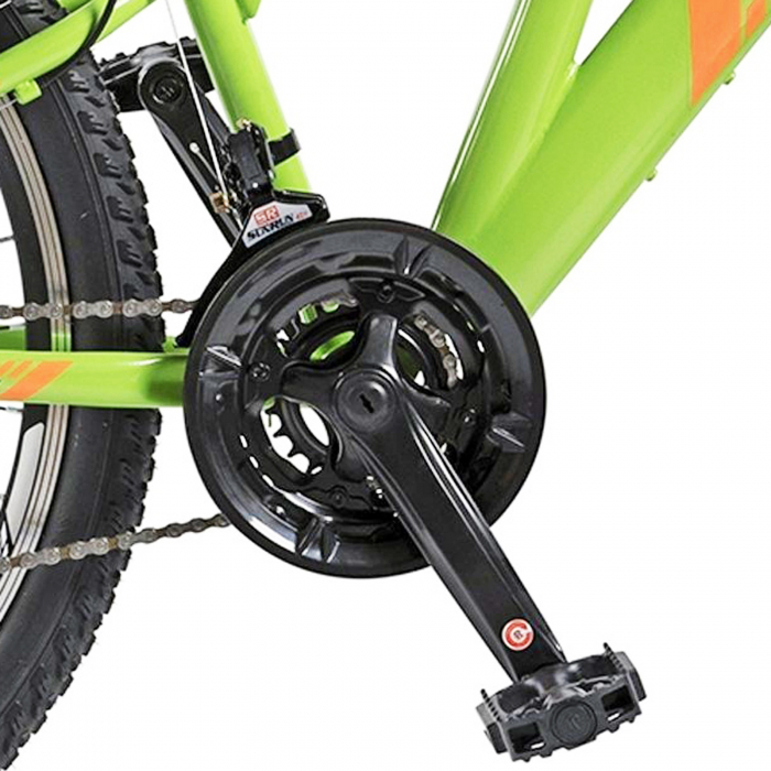 Bicicleta MTB-FS 26" RICH Alpin 2.6, cadru otel 17", frane V-Brake, 18 viteze, negru/portocaliu [6]