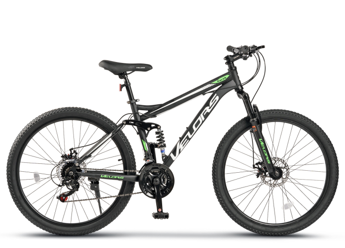 Bicicleta MTB-FS 26" VELORS Earth, cadru otel 17", manete secventiale, frane disc, 21 viteze [2]