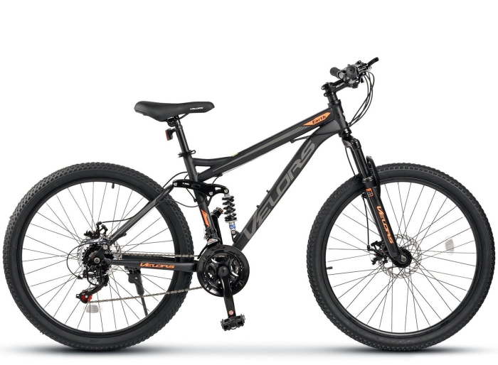Bicicleta MTB-FS 26" VELORS Earth, cadru otel 17", manete secventiale, frane disc, 21 viteze [2]