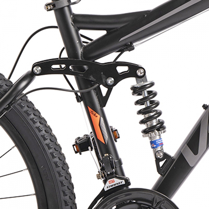 Bicicleta MTB-FS 26" VELORS Matador 2.6, cadru otel 17", manete secventiale, frane disc, 21 viteze, albastru/verde [12]