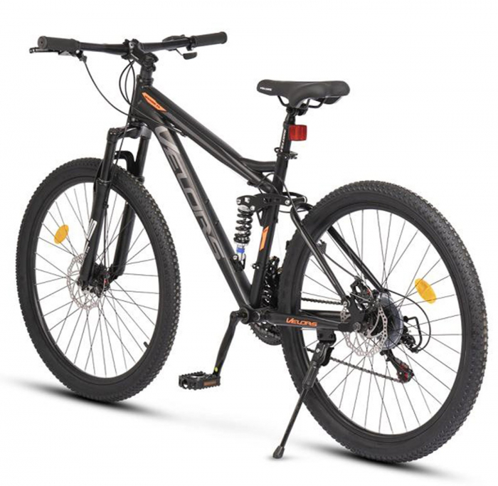 Bicicleta MTB-FS 26" VELORS Matador 2.6, cadru otel 17", manete secventiale, frane disc, 21 viteze, albastru/verde [3]