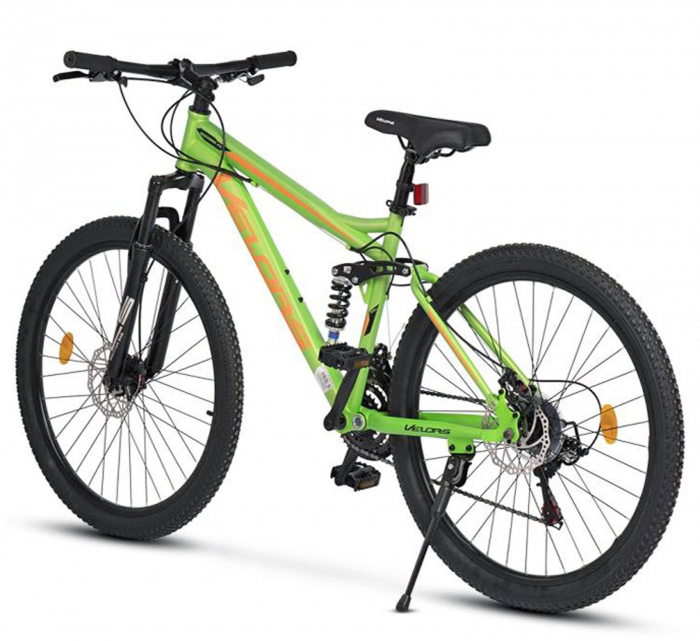 Bicicleta MTB-FS 26" VELORS Matador 2.6, cadru otel 17", manete secventiale, frane disc, 21 viteze, albastru/verde [3]