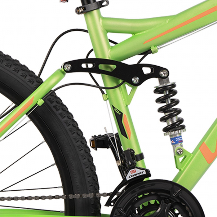 Bicicleta MTB-FS 26" VELORS Matador 2.6, cadru otel 17", manete secventiale, frane disc, 21 viteze, albastru/verde [11]