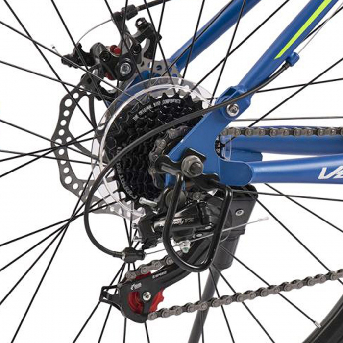Bicicleta MTB-FS 26" VELORS Matador 2.6, cadru otel 17", manete secventiale, frane disc, 21 viteze, albastru/verde [9]