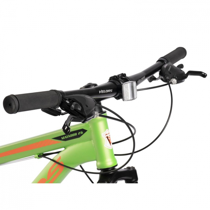 Bicicleta MTB-FS 26" VELORS Matador 2.6, cadru otel 17", manete secventiale, frane disc, 21 viteze, albastru/verde [5]