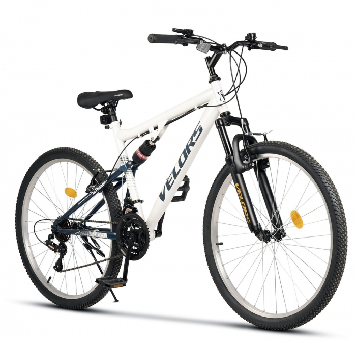 Bicicleta MTB-FS 26" VELORS Thunder 2.6, cadru otel 17", manete index, frane V-Brake, 21 viteze [2]