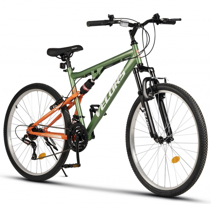 Bicicleta MTB-FS 26" VELORS Thunder 2.6, cadru otel 17", manete index, frane V-Brake, 21 viteze [2]