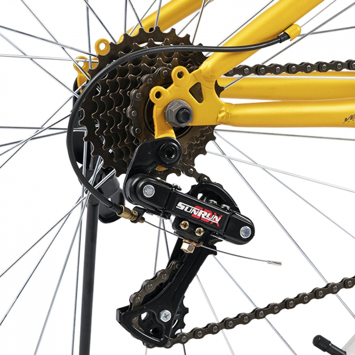 Bicicleta MTB-FS 26" VELORS Thunder 2.6, cadru otel 17", manete index, frane V-Brake, 21 viteze [7]