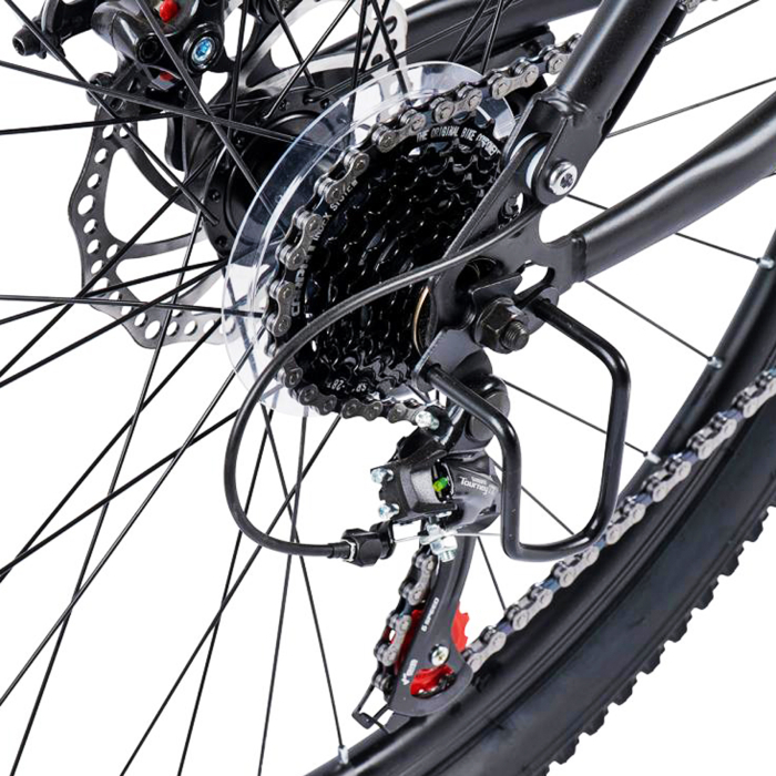 Bicicleta MTB-FS 26" E-CARPAT, cadru otel 16.5", manete secventiale, frane disc, 21 viteze [25]